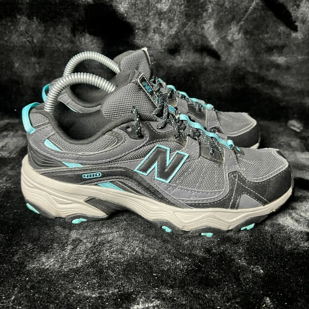 New Balance 480 Terrain WT480BB Womens 7‎ Trail Running Shoes Gray Teal Sneakers